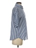 Shein Stripes Blue Short Sleeve Button-Down Shirt Size 2 - photo 4