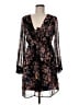 Xhilaration 100% Polyester Floral Black Cocktail Dress Size M - photo 1