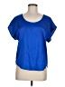 Boston Proper Blue Short Sleeve Top Size 6 - photo 1