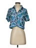 Haute Hippie 100% Rayon Blue Short Sleeve Blouse Size S - photo 1