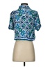 Haute Hippie 100% Rayon Blue Short Sleeve Blouse Size S - photo 2