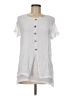 Creation White Short Sleeve Blouse Size M - photo 1