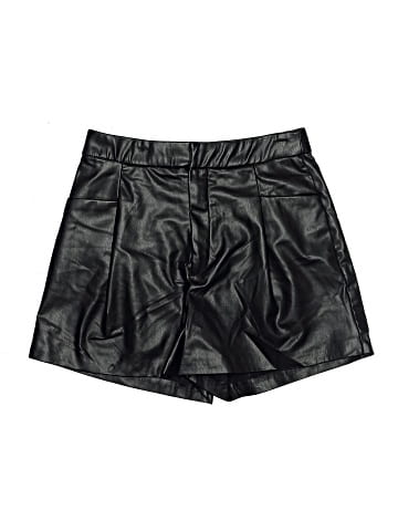 Zara Faux Leather Shorts (view 1)