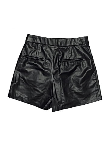 Zara Faux Leather Shorts (view 2)