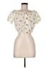 Eberjey 100% Cotton Ivory Short Sleeve Blouse Size M - photo 1