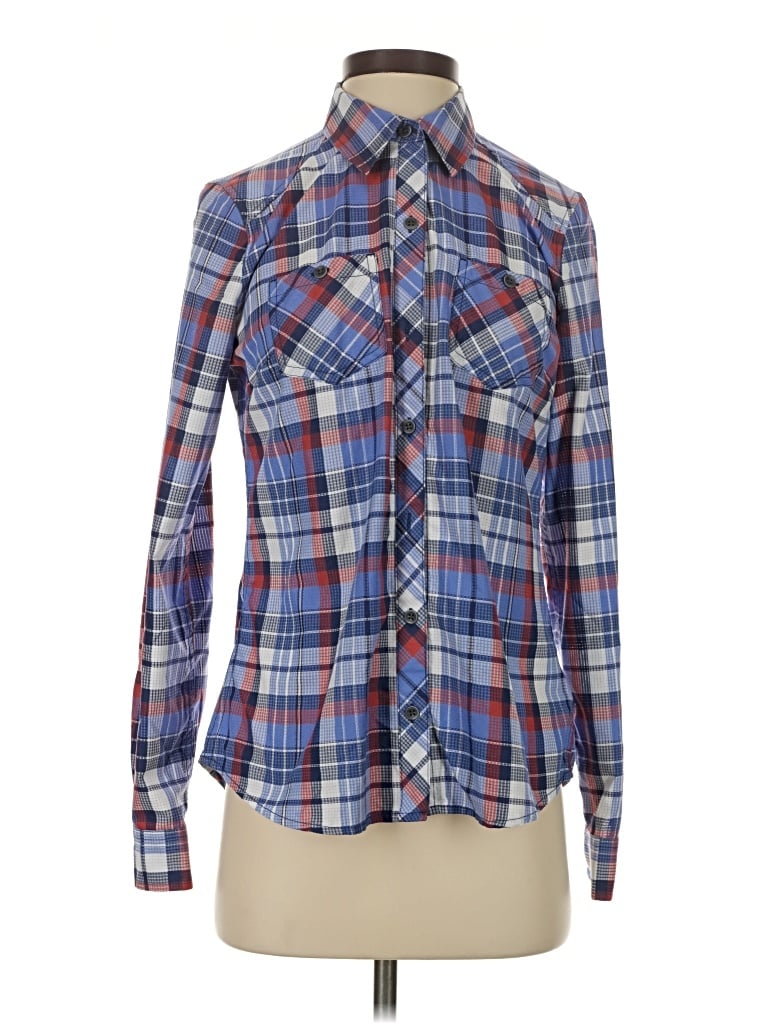 Pre-owned Marmot Long Sleeve Blouse In Blue