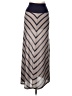 LovPosh Chevron-herringbone Silver Casual Skirt Size L - photo 1