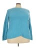 Talbots Outlet Chevron-herringbone Blue Pullover Sweater Size 3X - photo 1