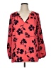 Kasper 100% Polyester Red Long Sleeve Blouse Size XL - photo 1