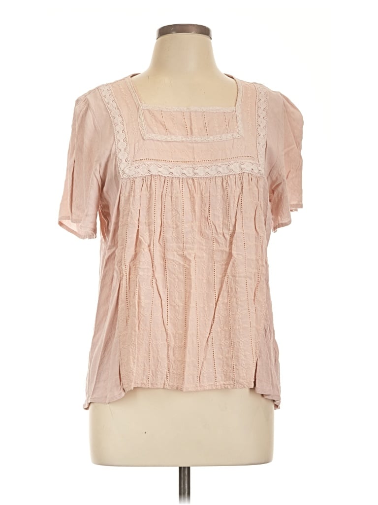 Pre-owned Knox Rose Short Sleeve Blouse In Pink