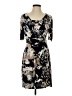 DressBarn Print Black Cocktail Dress Size 4 - photo 1