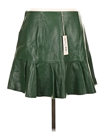 Rebecca Taylor Faux Leather Skirt (view 2)
