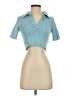 Urban Outfitters 100% Polyester Teal Short Sleeve Top Size S - photo 1