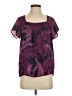George 100% Polyester Purple Short Sleeve Blouse Size S - photo 1