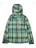 Columbia 100% Polyester Plaid Green Teal Windbreaker Size L (youth) - photo 1