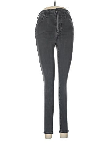 Madewell 10" High-Rise Skinny Jeans in Black Frost (view 1)