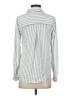 BeachLunchLounge Stripes Silver Long Sleeve Button-Down Shirt Size XS - photo 2