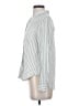 BeachLunchLounge Stripes Silver Long Sleeve Button-Down Shirt Size XS - photo 5