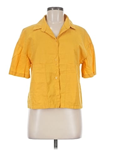 Unbranded 3/4 Sleeve Button-Down Shirt (view 1)