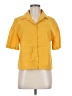 Unbranded Yellow 3/4 Sleeve Button-Down Shirt Size M - photo 1