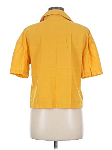 Unbranded 3/4 Sleeve Button-Down Shirt (view 2)