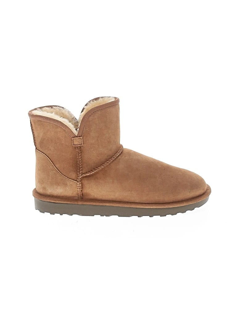 Pre-owned Unbranded Ankle Boots In Tan