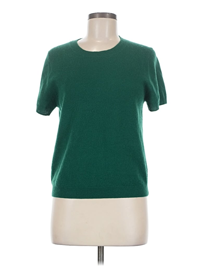 Pre-owned Quince Cashmere Cardigan Sweater In Green