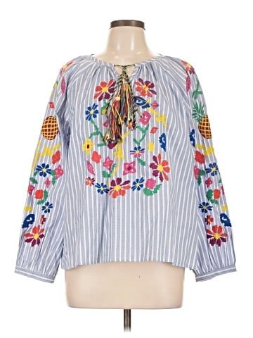 Skies Are Blue Long Sleeve Blouse (view 1)