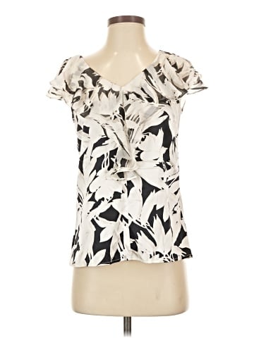 St. John Short Sleeve Silk Top (view 1)