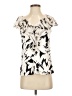 St. John Ivory Short Sleeve Silk Top Size 6 - photo 1