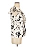 St. John Ivory Short Sleeve Silk Top Size 6 - photo 4