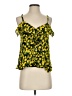 Parker Yellow Sleeveless Silk Top Size S - photo 1