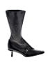 Prada 100% Leather Black Black Buckle Boots Size EU 35 1/2 - photo 1