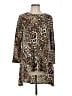 Chico's Animal Print Brown Long Sleeve Top Size Lg (2) - photo 1