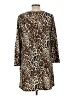 Chico's Animal Print Brown Long Sleeve Top Size Lg (2) - photo 2