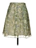 J.Crew 100% Silk Paisley Green Silk Skirt Size 4 - photo 2