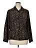 Sag Harbor 100% Polyester Tweed Brown Long Sleeve Blouse Size 14 - photo 1