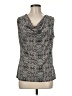 Ellen Tracy Animal Print Black Silver Sleeveless Blouse Size M - photo 1