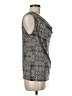 Ellen Tracy Animal Print Black Silver Sleeveless Blouse Size M - photo 4