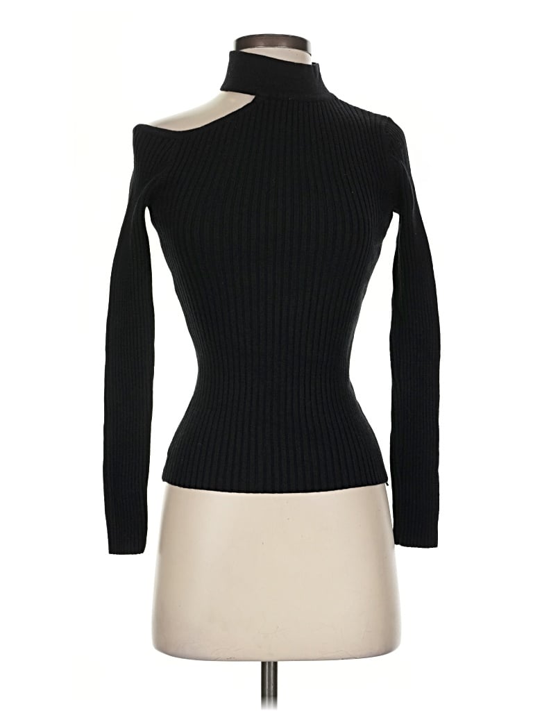 Pre-owned Shein Turtleneck Sweater In Black