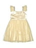 Popatu 100% Polyester Gold Dress Size 6 - photo 2