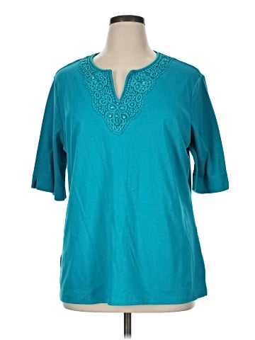 Draper's & Damon's Short Sleeve Blouse (view 1)