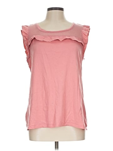Ann Taylor Factory Sleeveless T-Shirt (view 1)