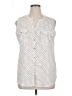 Croft & Barrow 100% Polyester Polka Dots White Sleeveless Blouse Size XL - photo 1