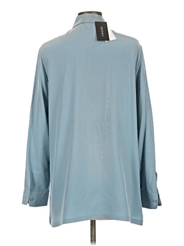 Lafayette 148 New York Long Sleeve Silk Top (view 2)