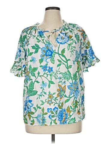 Chelsea & Theodore Short Sleeve Blouse (view 1)