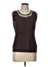 Classic Elements 100% Cotton Brown Sleeveless Top Size L - photo 1