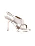 Diane von Furstenberg Metallic Silver Sandals Size 8 1/2 - photo 1