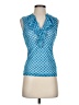 Chaps Blue Sleeveless Blouse Size S - photo 1