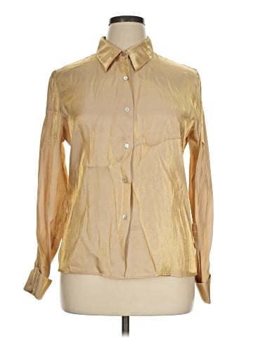 SILK CLUB COLLECTION Long Sleeve Button-Down Shirt (view 1)